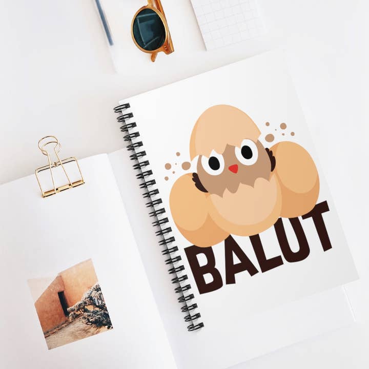 Teegarb LLC - Wholesale Notebook - Spiral Notebook Funny Prideful Filipino Balut Illustration Women Men Pinoy Humorous Distinctive4