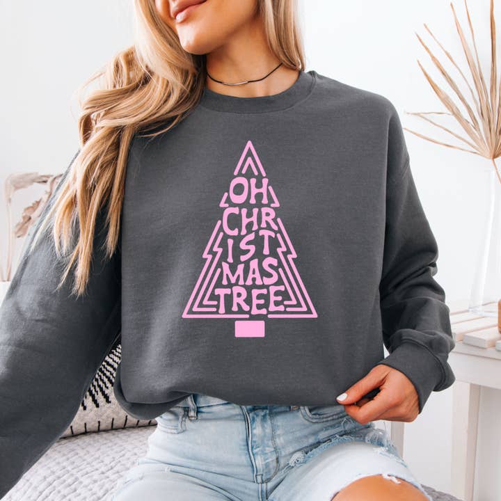 Shoppe SHC - Wholesale Graphic Sweatshirt - Women's - Oh Christmas Tree Christmas 2025 Graphic Sweatshirt Women’s7