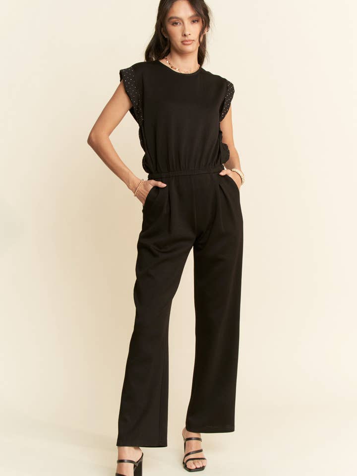 STENDETALJER ÆRMER BLØD STRIK TRACK JUMPSUIT for engroshandel hos Davi & Dani