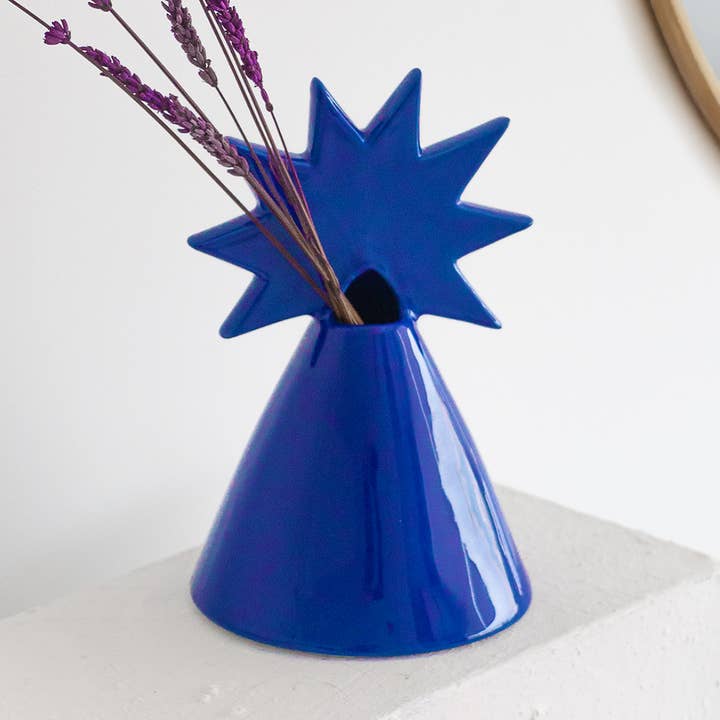 VASE ÉTOILE POLAIRE BLEUE HF pour la vente par Helio Ferretti