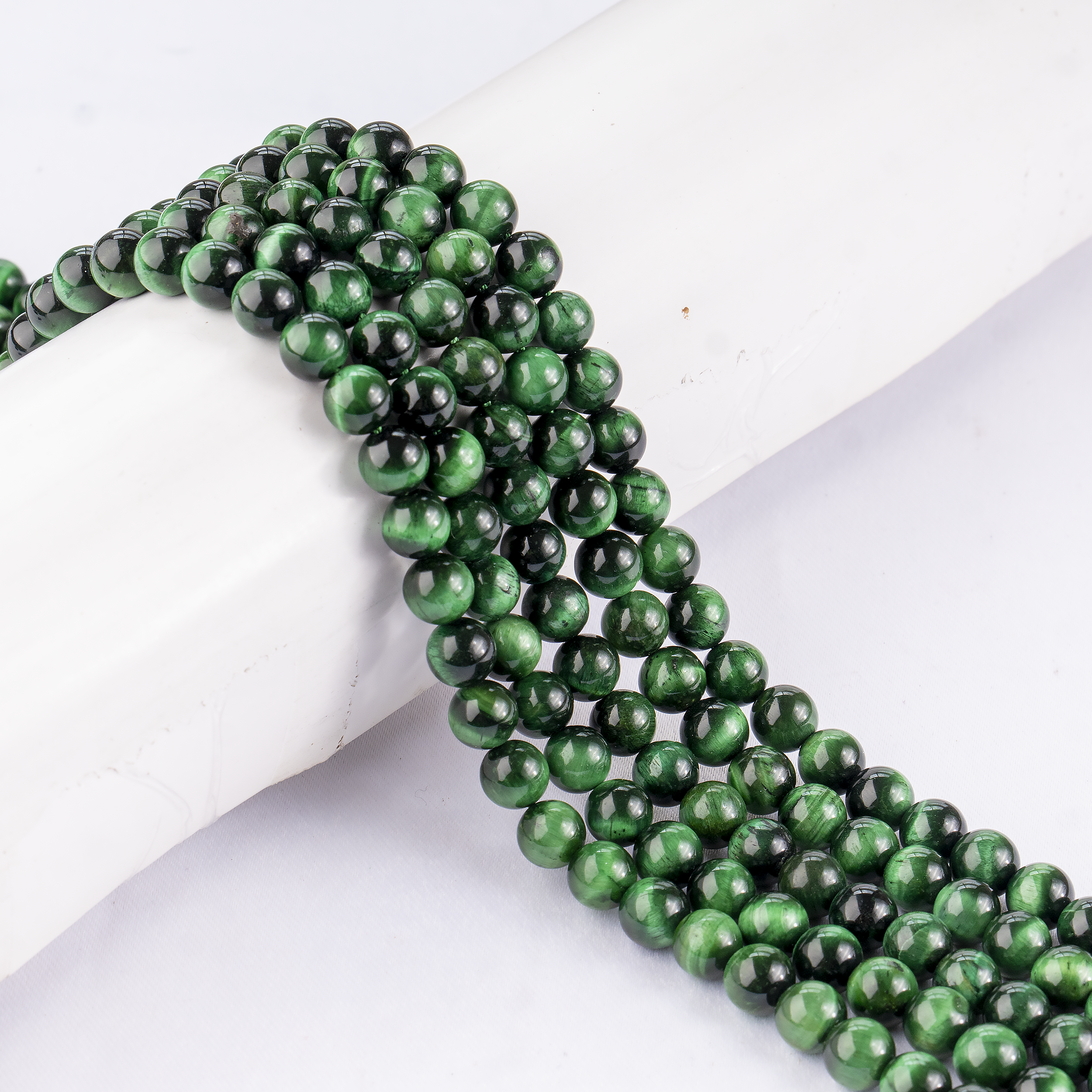 Soothing Crystals Beads - Vendita all'ingrosso Perline - Perle di Cristallo | Occhio di Tigre Verde | Perle di Pietra Guaritrice9