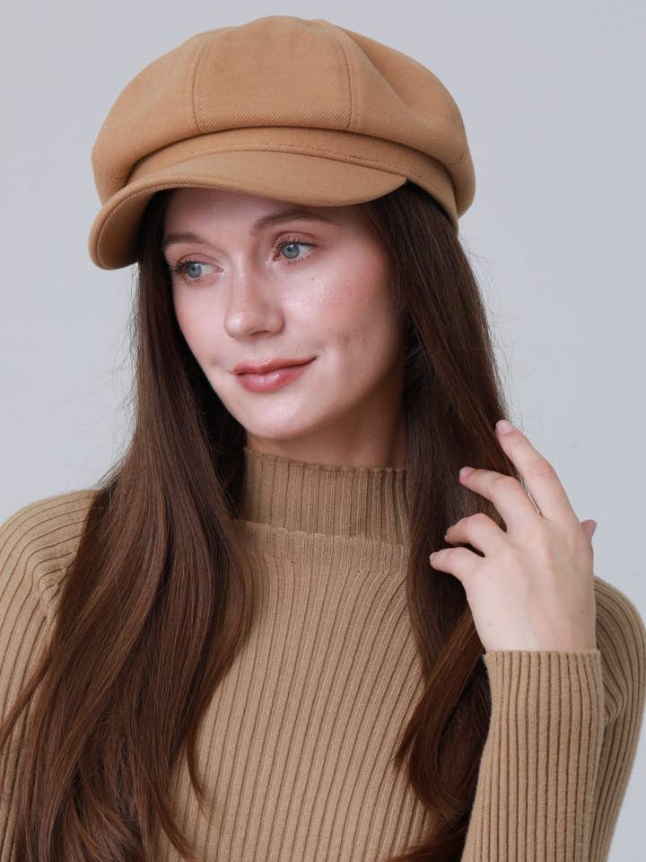 British Vintage Octagonal Cap – Military Cadet Style Hat for wholesale by Leto Accessories