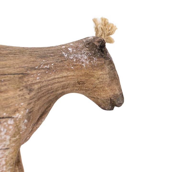 Foreside Home & Garden - Wholesale Decorative Tabletop Object - Prescott Carved Cow Deco Accent Natural Wood Fall Decor1