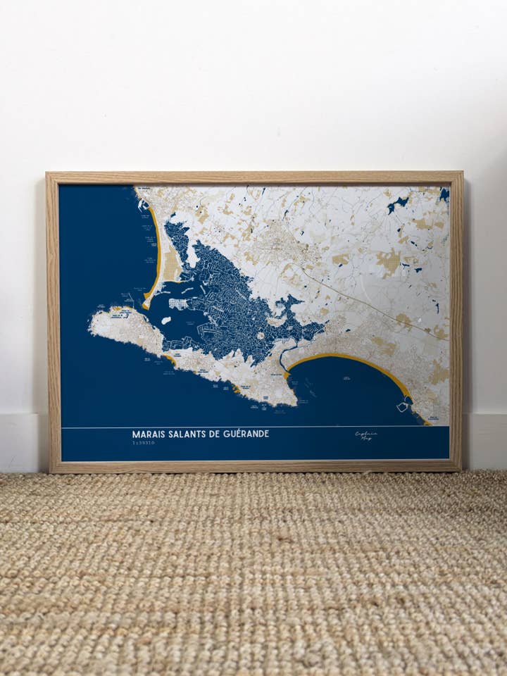 Vis kort over Guérande Saltmarsker – Simplemap for engroshandel hos Captain Map