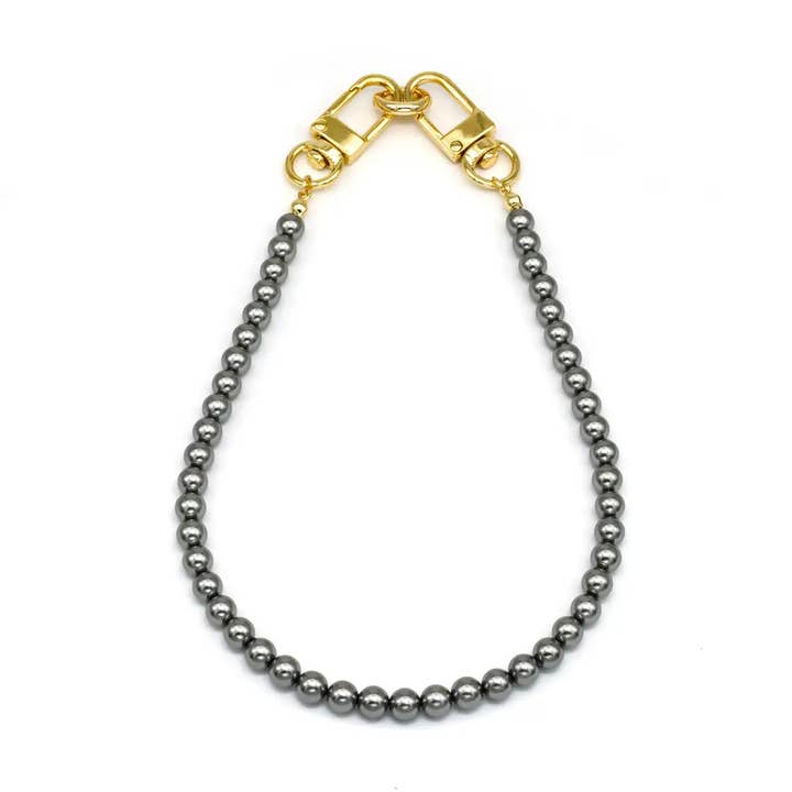 Gray Pearl Chain Purse Chain / Phone Strap PH-SJ0046 for wholesale by Simply Jewels