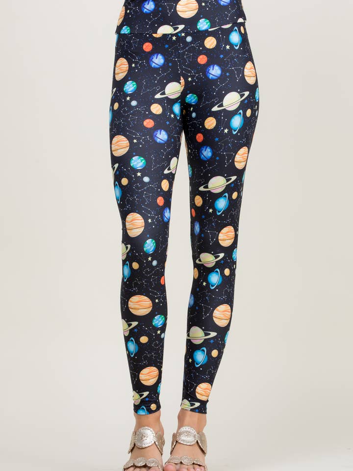 Leggings con stampa Planet per la vendita all'ingrosso da parte di LA Soul