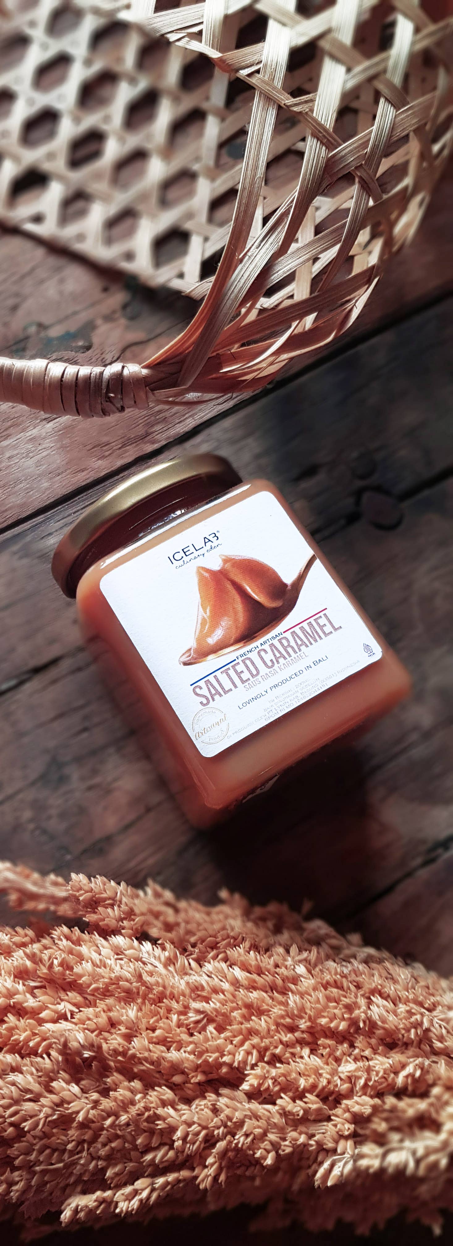 Icelab - Vente Confiture/gelée - Tartinade au caramel salé - Sauce naturelle et crémeuse2