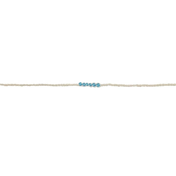 World End Imports Jewelry & Gifts - Wholesale Beaded Bracelet - BR Linen Wishlet~Turquoise.-25