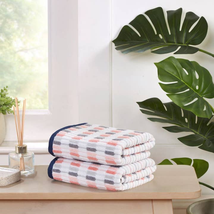 Toalhas de Algodão com Riscas Santa Cruz Macias e Absorventes por atacado de Rapport Home Furnishings Limited