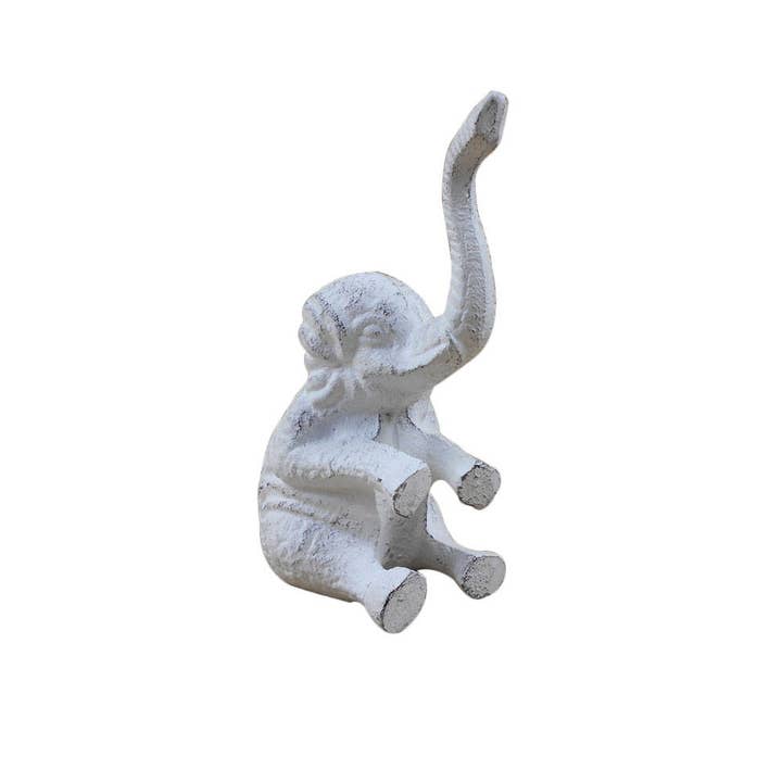 Butée de porte éléphant en fonte blanchie à la chaux 8" pour la vente par Hampton Ironworks