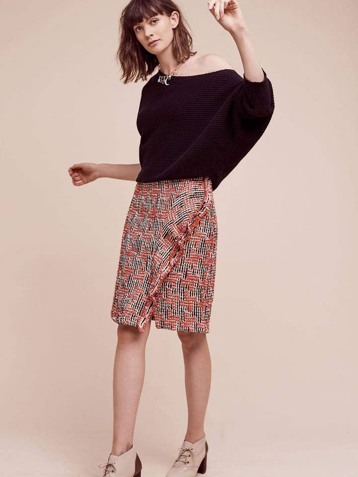 Falda lápiz de tweed para venta al por mayor de Eva Franco