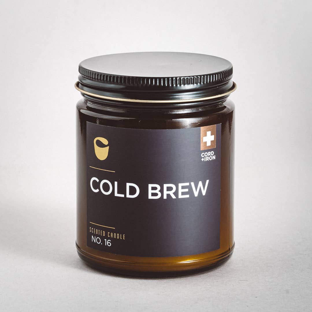 Cord & Iron - Wholesale Pot/gevulde kaars - Cold Brew sojakaars - amberkleurige pot