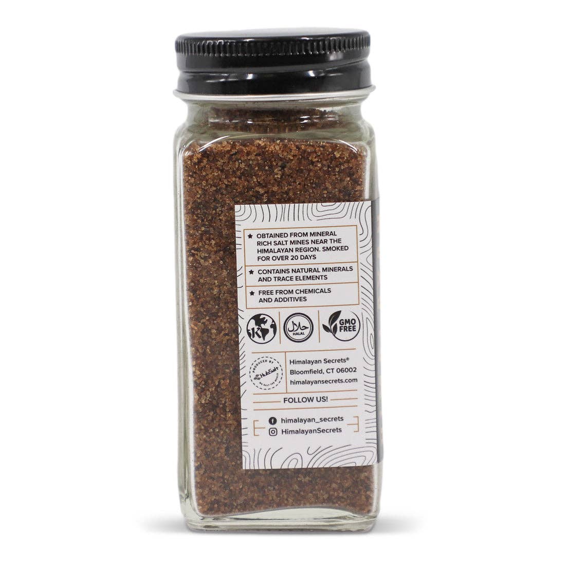 Himalayan Secrets - Wholesale Salt - 4.4 oz French Glass Himalayan Smoked Pink Salt Shaker - Real Wood Smoked2