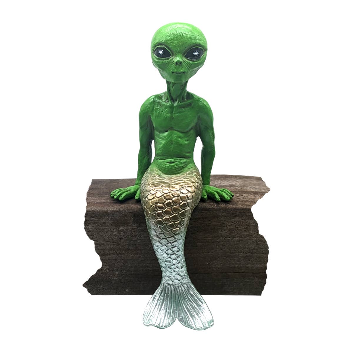 John Bernard & Company - Wholesale Decorative Figurine - Mermalien Dude 10 inch Tall Merman Alien Statue Shelf Sitter1