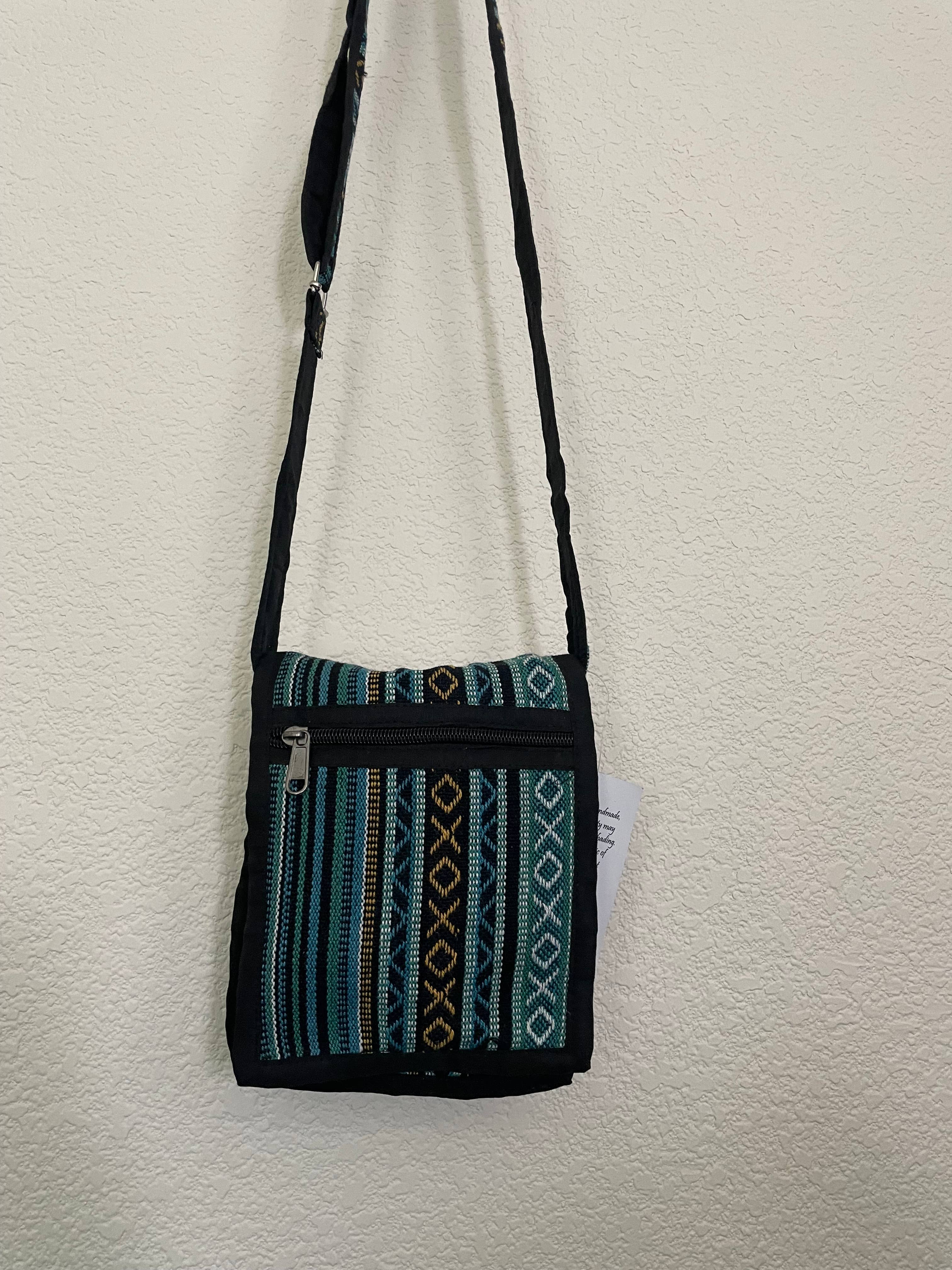 Like International - Vente Sac porté épaule – femme - Adorable coton passeport voyage trois poches rayure ajustable5