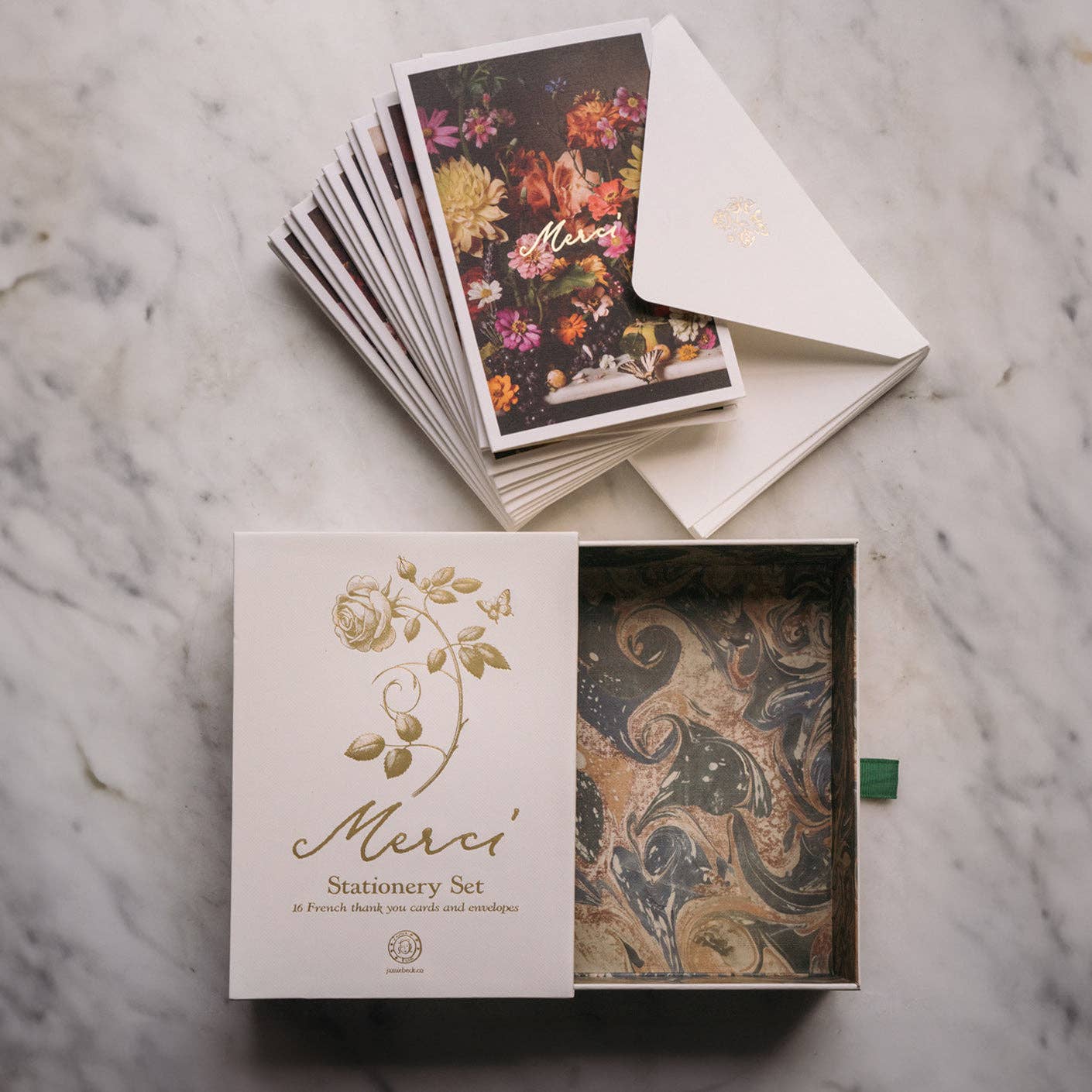 Jamie Beck - Wholesale Stationery/Notecard Set - Merci Stationery • Set of 16 Cards and Envelopes3