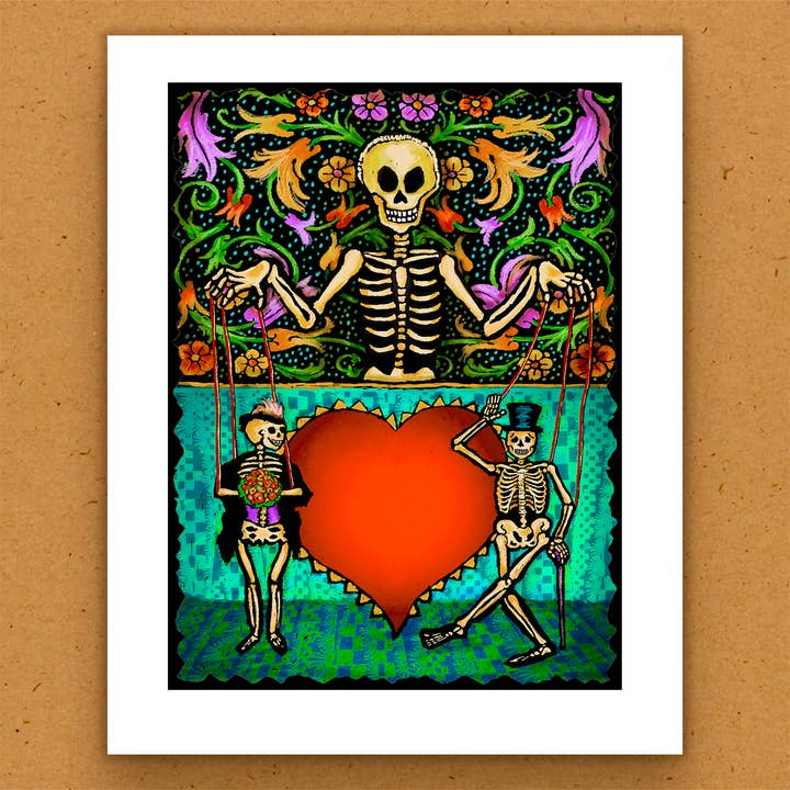 Handmade Art Print - Day of the Dead - Puppet Master for wholesale by The Kaleidoscope Designs