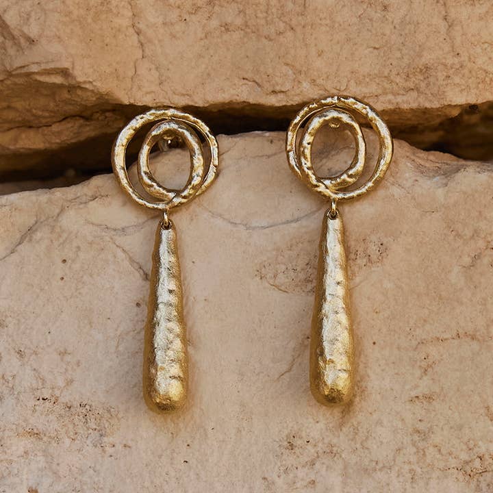 Agapée Jewelry - Wholesale Dangle Earrings - Nati Earrings | Jewelry Gold Gift Waterproof