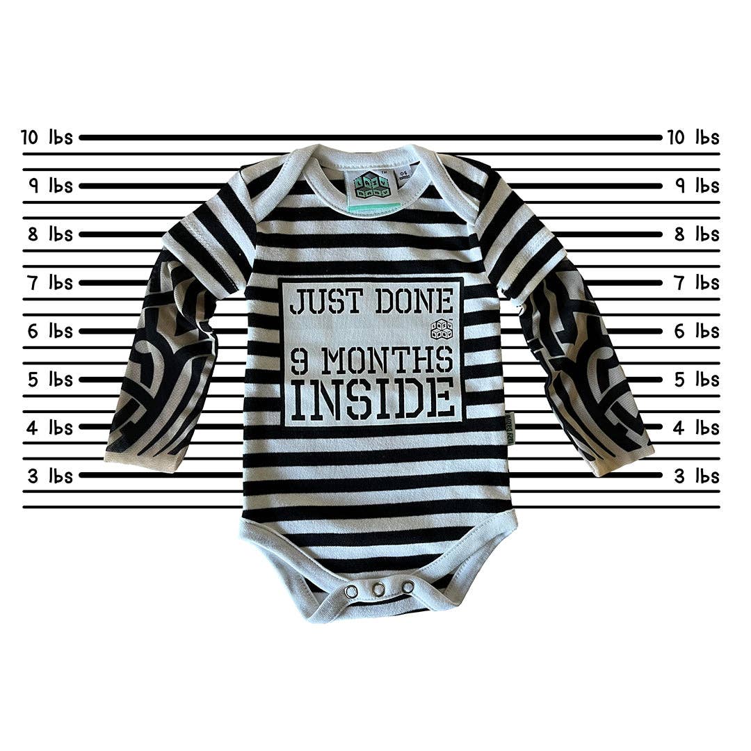 Lazy Baby® – wholesale Bodysuit (non-footed) – Baby – Just Done 9 Months Inside® Baby Tattoo Sleeve Stripy Vest7