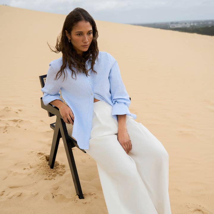 Forcast Women's Sam Linen Relaxed Shirt and other Purchase Wholesale yarn patterns. Free Returns & Net 60 Terms on Faire trending on Faire.