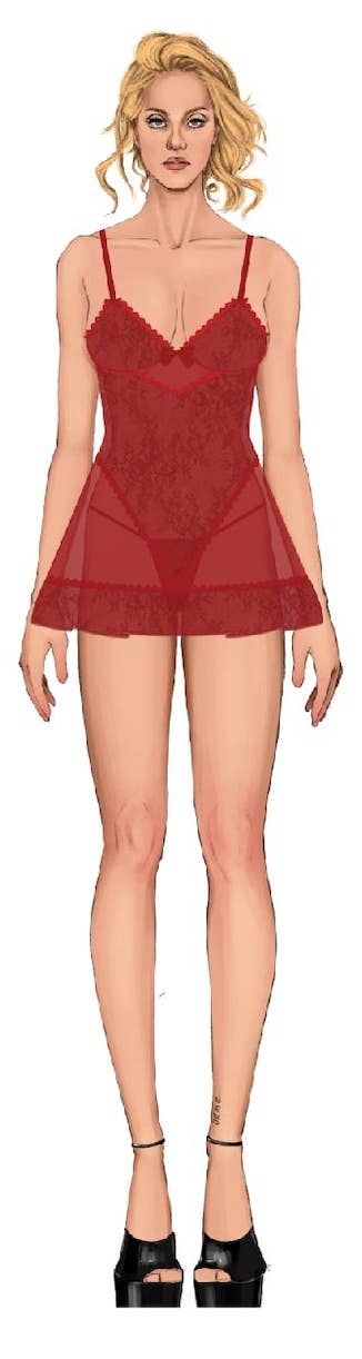 House of Desire - Wholesale Lingerie Set - Women's - KIKI LACE BABYDOL & G-STRING SET30