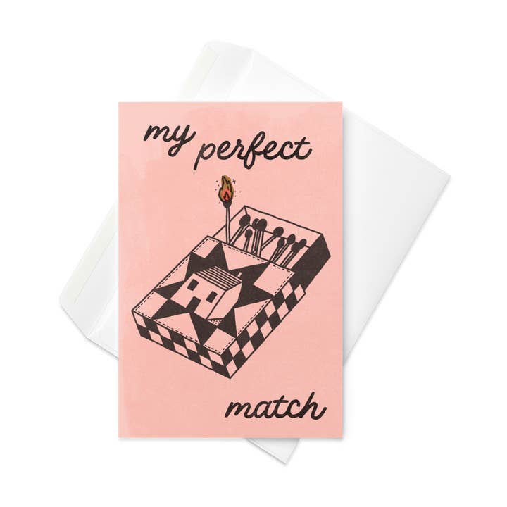 My Perfect Match Greeting Card - WHOLESALE (PREORDER) for wholesale by Toad & Sew