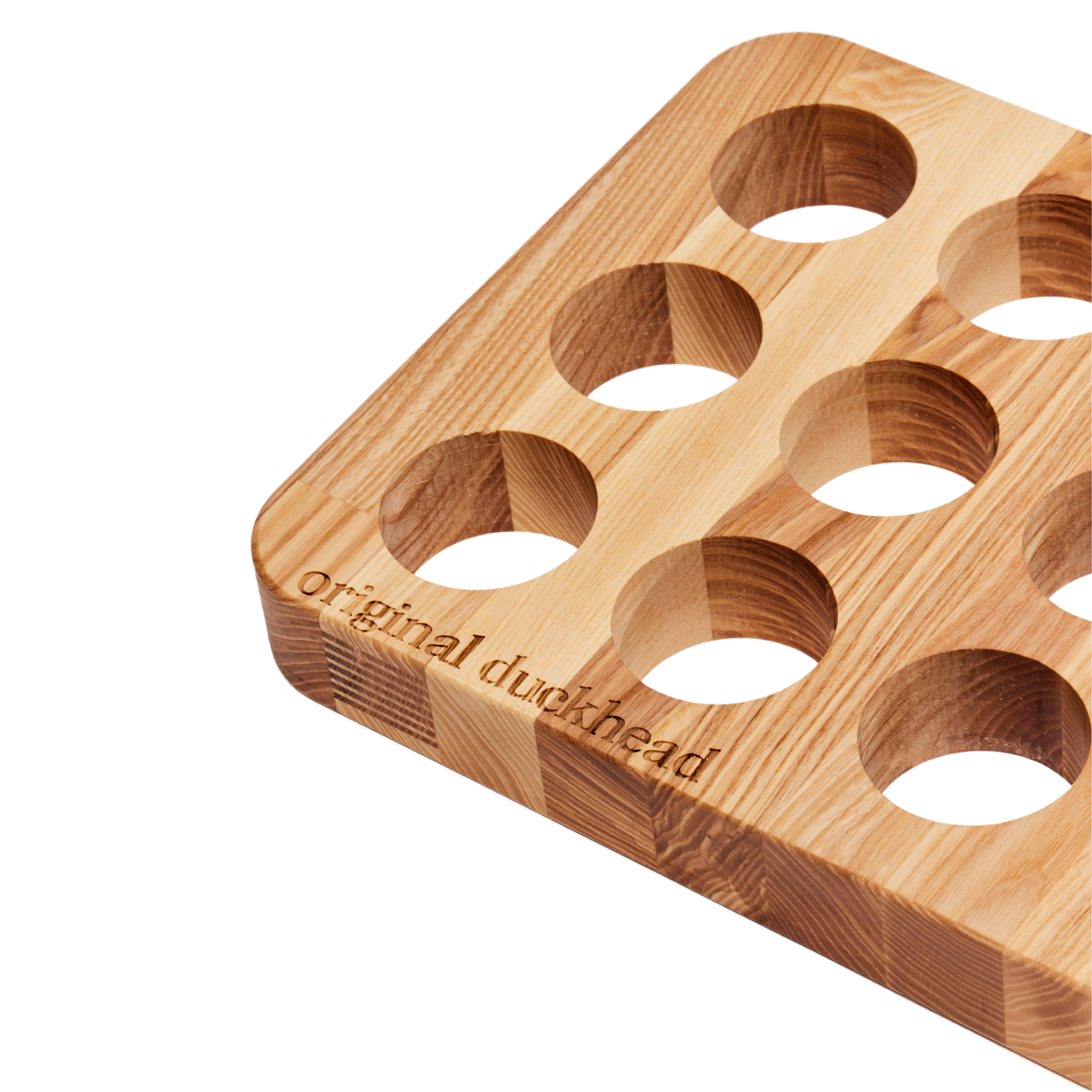 Original Duckhead EU - Wholesale Retailer Display Block - 12-Slot Organic Wooden Umbrella POS Display Unit1