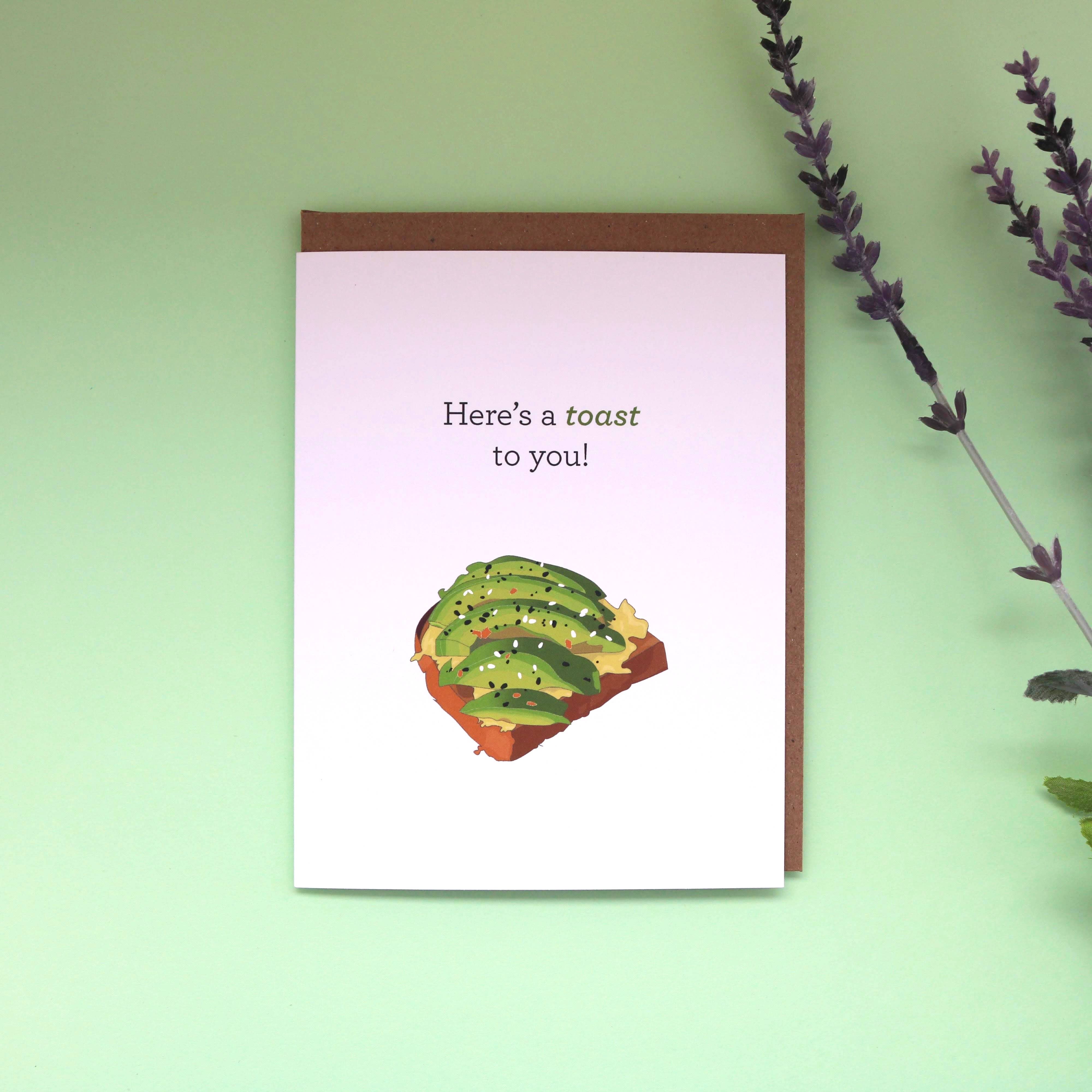 The Card Bureau - Wholesale Felicitatie-kaartje - Avocado Toast To You Celebration Card1