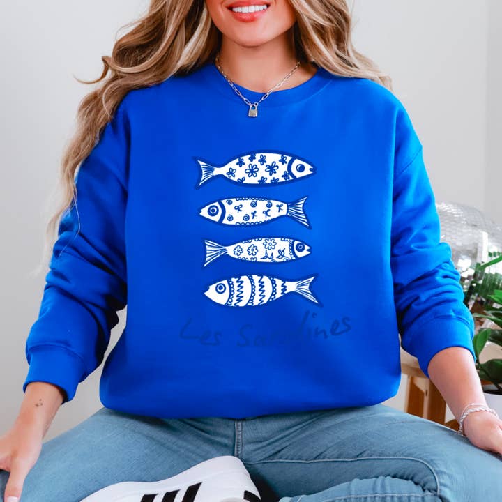 Shoppe SHC - Wholesale Graphic Sweatshirt - Women's - Les Sardines | Summer Coastal Women’s Sweatshirt 16