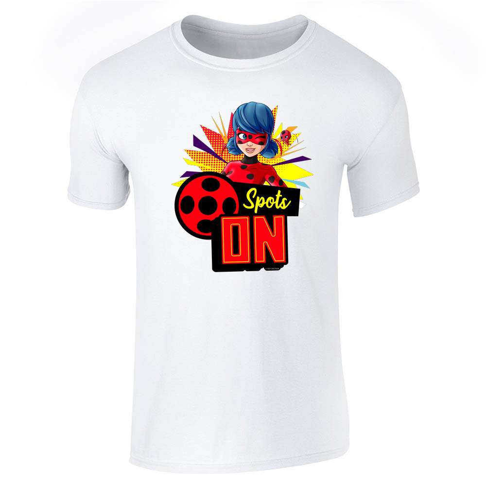 Pop Threads - Wholesale Screen Printed T-Shirt - Kids - Miraculous Ladybug and Cat Noir Merch Spots On Unisex Tee4