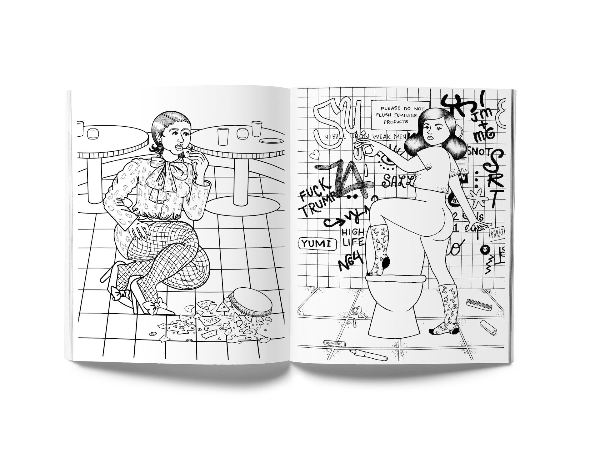 Sio Gallagher - Wholesale Coloring Book - Adult - Gross Girls coloring book4