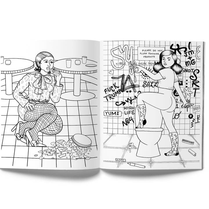 Sio Gallagher - Wholesale Coloring Book - Adult - Gross Girls coloring book4
