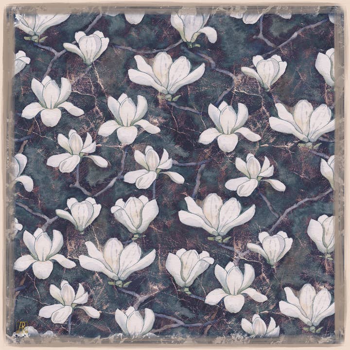 Foulard quadrato in seta Nymphaeaceae per la vendita all'ingrosso da parte di Anna Rannestad Design AS