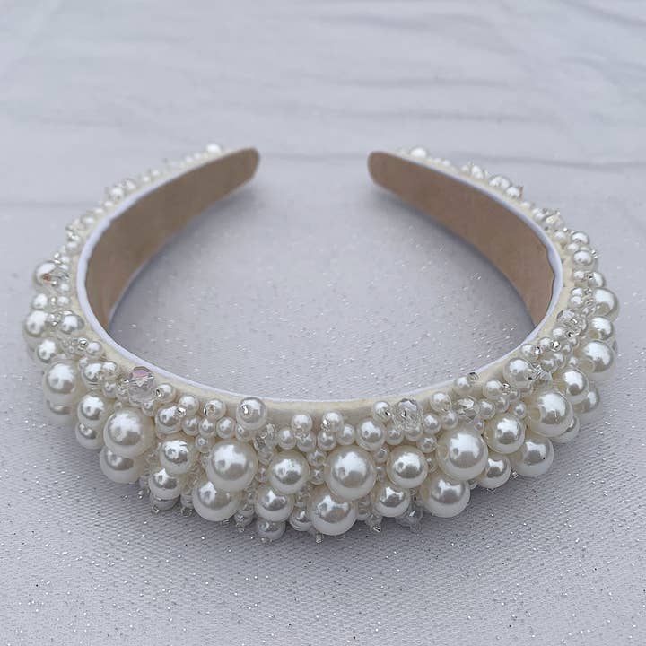 Bandeau en perles avec cristal pour la vente par QueenMee Accessories