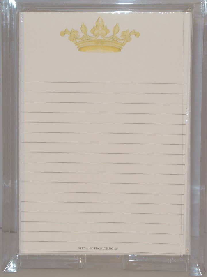 Blocs-notes non rembourrés (AL134 Crown Linked Notes) pour la vente par Stevie Streck Designs