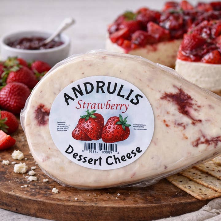 Andrulis Strawberry Dessert Cheese for wholesale by Andrulis