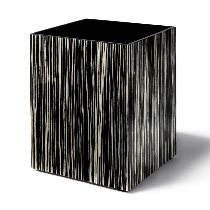 Cesta de lixo de folheado de ébano por atacado de LADORADA