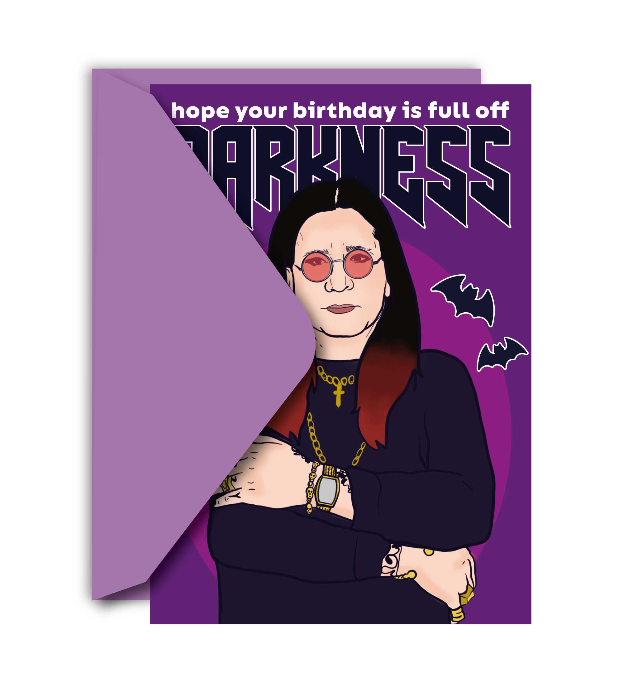 Studio Soph (We Pay Your Import Fees - We Ship DDP) - Wholesale Birthday Card - Birthday Full Of Darkness Halloween Ozzy Greeting Card 1