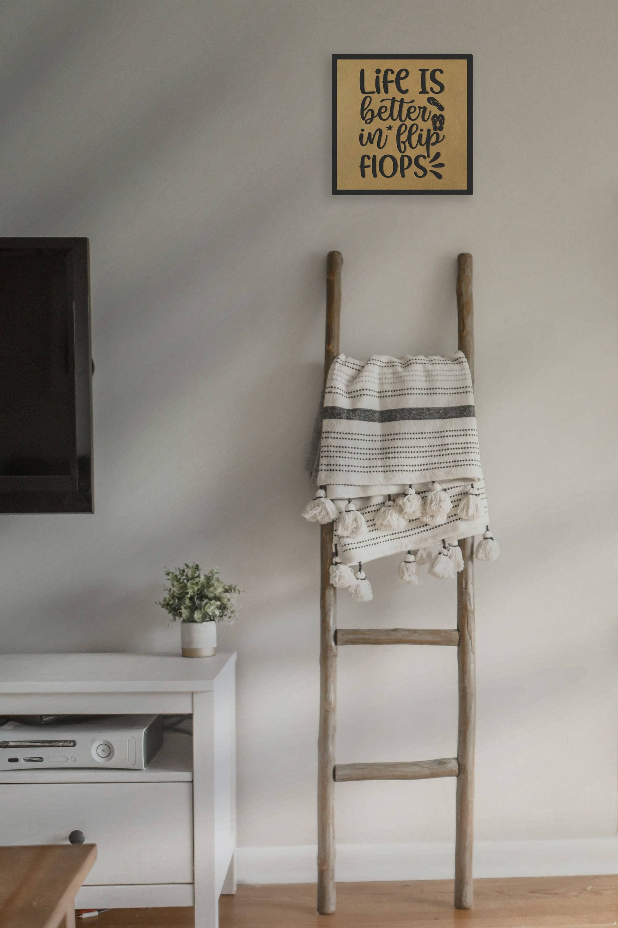 Mekanu - Wholesale Sign - Life is Better in Flip Flops MDF Wooden Wall Art4