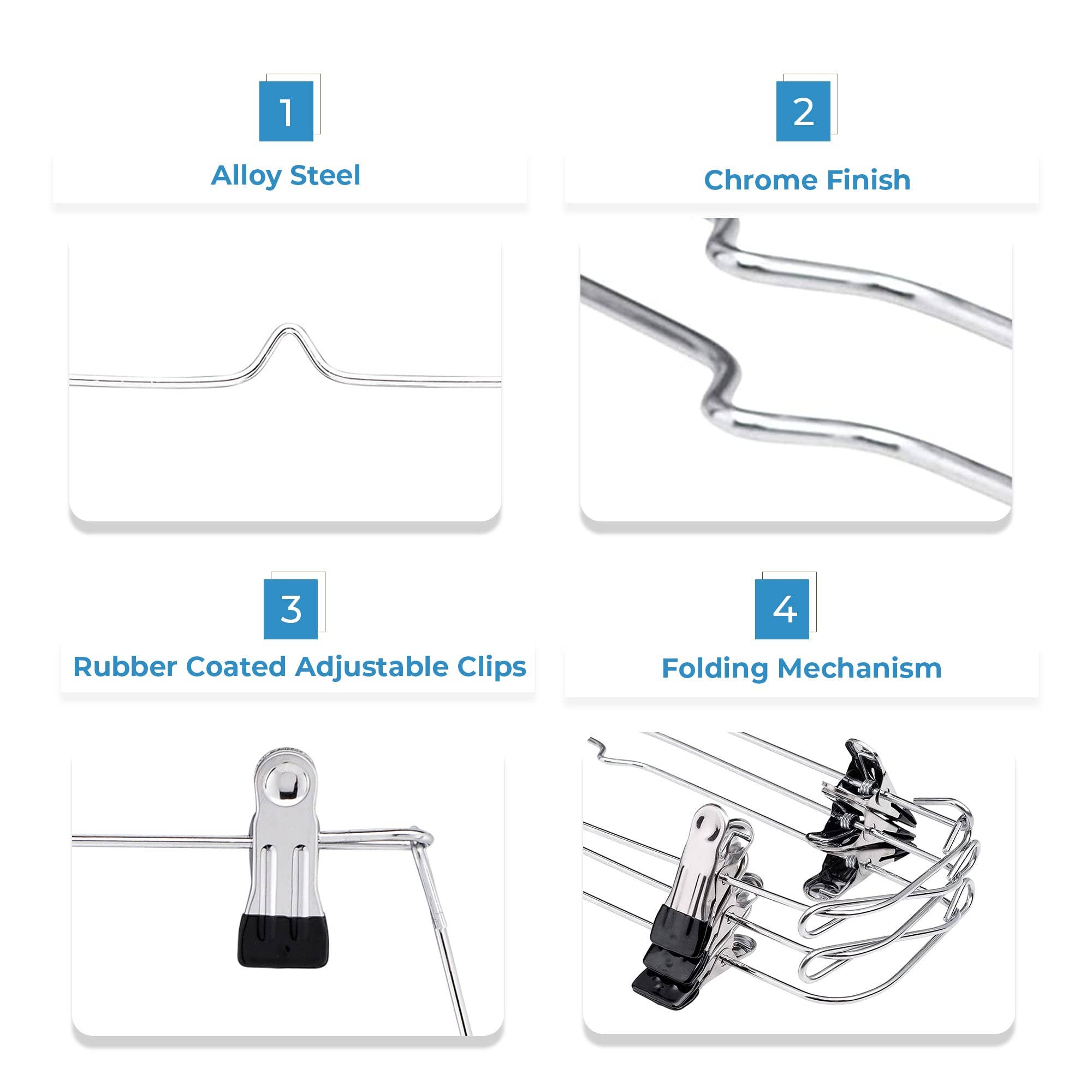 Ergodebrands - Wholesale Clothes Hangers - USTECH 6-Tier Skirts Pants (3 Pack)4