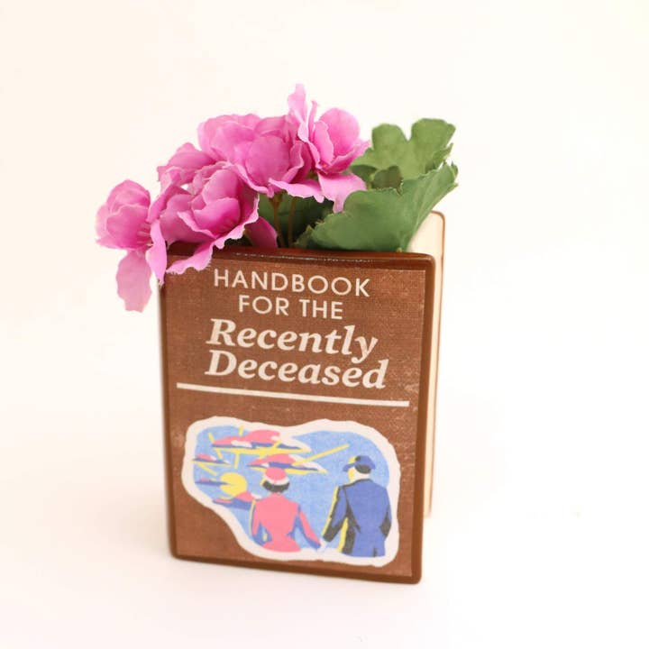 Lenny Mud - Wholesale Pen & Pencil Holder - Handbook for the Recently Deceased Beetlejuice Pencil Holder, decoupaged, vase