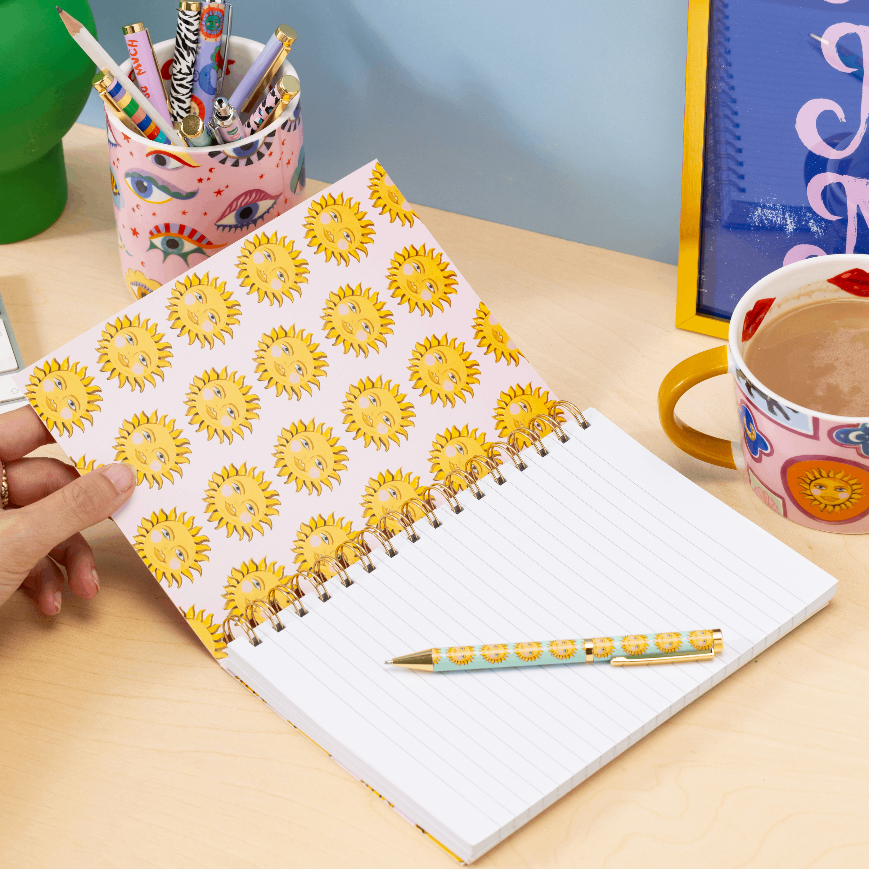 Eleanor Bowmer - Wholesale Notebook - Grateful For Every Day Sunflower Notebook5