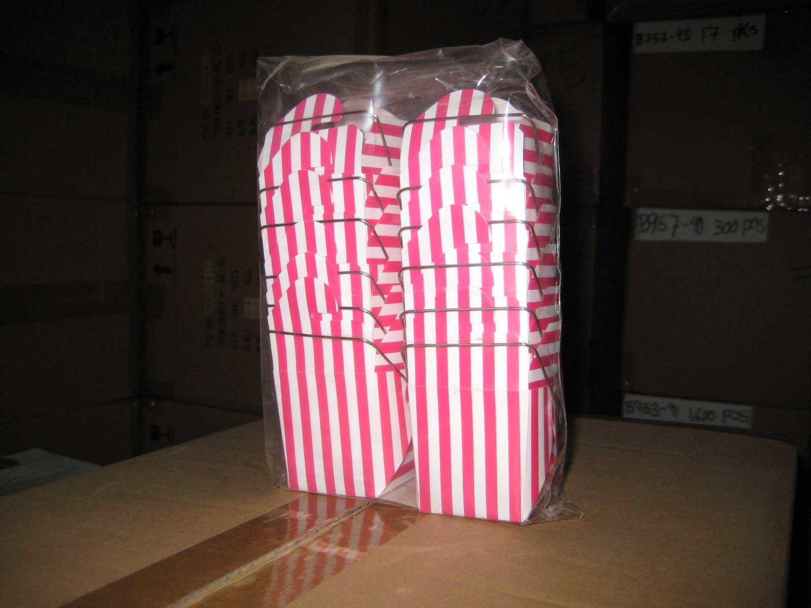 Packaging Decor - Wholesale Party Favor Bag/Box - Mini Takeout Party Favor Box Stripes 12 pcs9