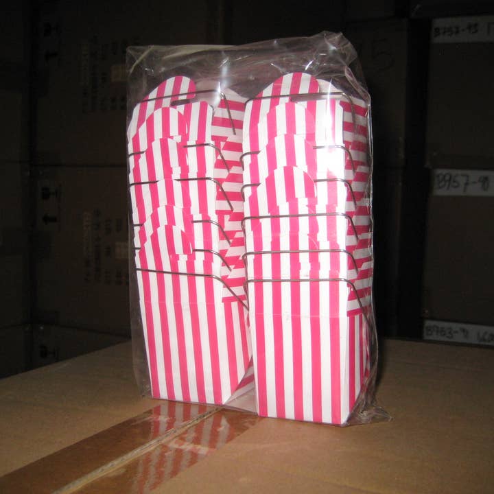 Packaging Decor - Wholesale Party Favor Bag/Box - Mini Takeout Party Favor Box Stripes 12 pcs9