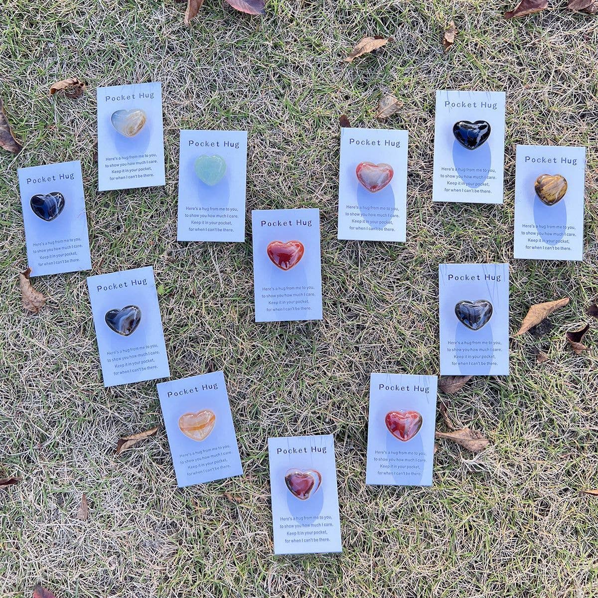 Gypsy Soul - Wholesale Spiritual Stone/Crystal - Keepsake Pocket Hug Gemstone Crystal Hearts Assortment 5