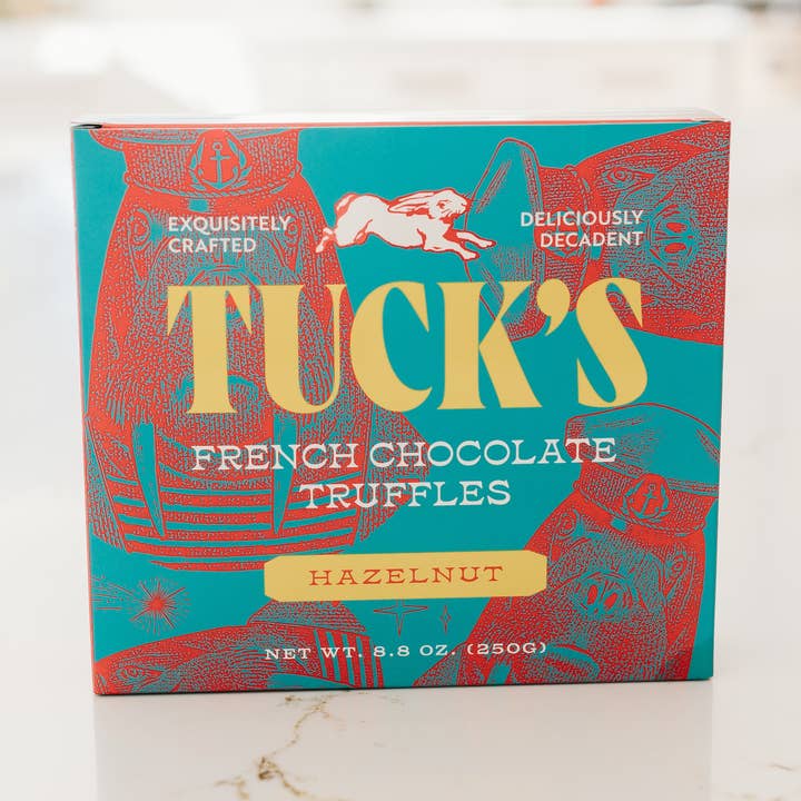 Hazelnut Chocolate Truffle Box (Case of 12) for wholesale by Tuck's Truffles