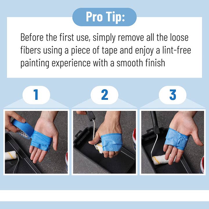 Bates Choice - Wholesale Paint/Wax Brush - Bates- Paint Roller Covers, 4" Roller Covers, Pack of 247