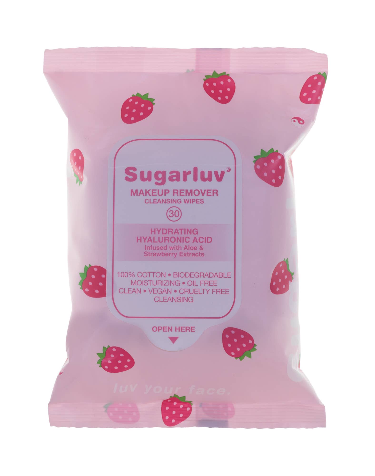 Sugarluv - Vendita all'ingrosso Struccanti - Salviette Struccanti Detergenti - Acido Ialuronico Fragola1