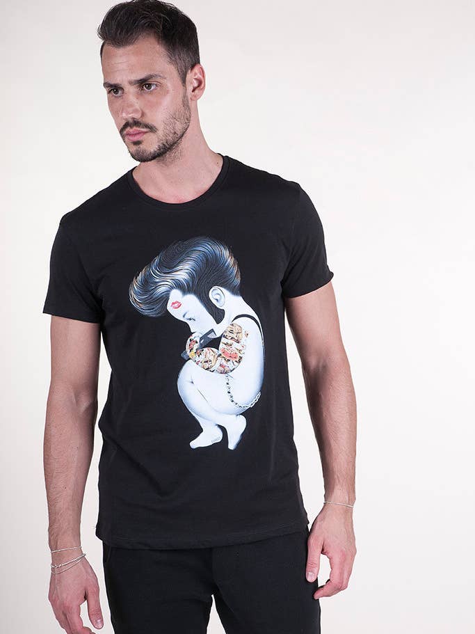 Rockabilly Basis T-shirt i bomuld for engroshandel hos siamoises