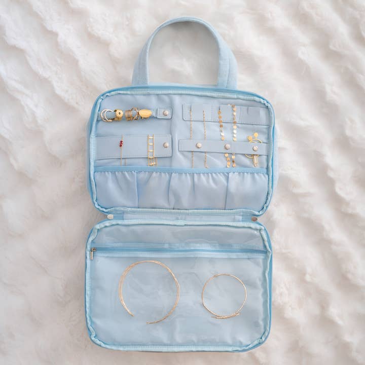 Flamingueo – wholesale Toiletry bag – Unisex – Blue toiletry bag TOWEL with hanger
